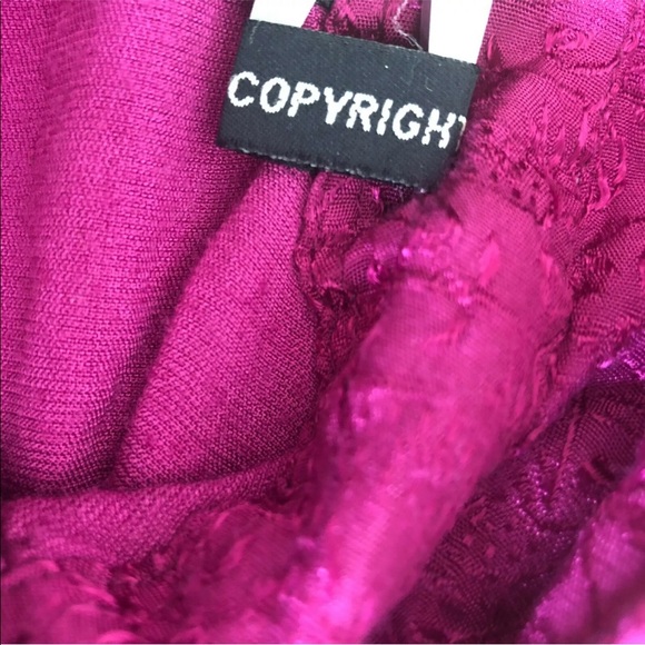 Vintage Velvet Blouse Sheer Brocade Burn Out Size 20 - Picture 11 of 12